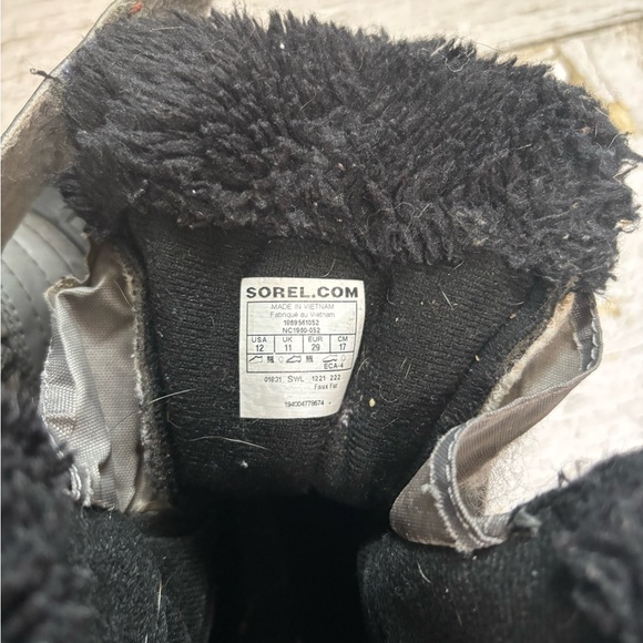 Sorel Kids' Black and Gray Winter Waterproof Boots size 12T - Picture 5 of 5